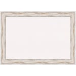 Amanti Art Cork Bulletin Board, 41in x 29in, White, Alexandria Whitewash Wood Frame