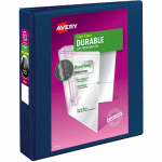 Avery Durable Reference View 3-Ring Binder, 1 1/2in Slant Rings, Navy