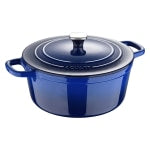 Masterpro Bergner 6-Quart Iron Dutch Oven With Lid, Blue