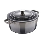 Masterpro Bergner 6-Quart Iron Dutch Oven With Lid, Fog