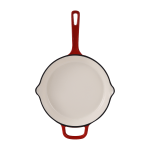 Masterpro Bergner Iron Fry Pan With Helper Handle, 10in, Red