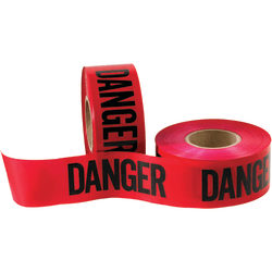 B O X Packaging Barricade Tape, Danger, 3in Core, 3in x 333 Yd., Black/Red, Case Of 4