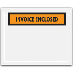 Tape Logic "Invoice Enclosed" Envelopes, Panel Face, Orange, 4 1/2in x 5 1/2in Pack Of 1,000