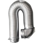 Builders Best 4in x 8ft UL Transition-Duct Single-Elbow Kit - For Dryer, Bathroom, Ventilation Fan