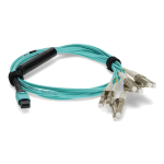 AddOn - Patch cable - LC/UPC multi-mode (M) to MPO/UPC multi-mode (F) - 7 m - fiber optic - 50 / 125 micron - OM4 - halogen-free - aqua