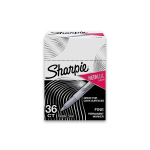 Sharpie Metallic Permanent Markers, Fine Point, Metallic Silver, Pack Of 36