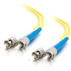 C2G 7m ST-ST 9/125 OS1 Duplex Single-Mode PVC Fiber Optic Cable (USA-Made) - Yellow - Patch cable - ST single-mode (M) to ST single-mode (M) - 7 m - fiber optic - duplex - 9 / 125 micron - OS1 - yellow