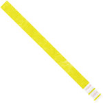 Tyvek Wristbands, 3/4in x 10in, Yellow, Case Of 500