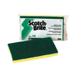 3M Scotch-Brite Cellulose Medium-Duty Scrubbing Sponge, 6 1/4inH x 3 1/2inW x 3/4inD, Yellow/Green