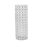 Elegant Designs Ellipse Crystal Decorative Vase, 11-1/4inH x 4inW x 4inD, Chrome