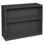 Lorell Fortress Series Steel Modular Shelving Bookcase, 2-Shelf, 30inH x 34-1/2inW x 13inD, Black