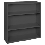 Lorell Fortress Series Steel Modular Shelving Bookcase, 3-Shelf, 42inH x 34-1/2inW x 13inD, Black