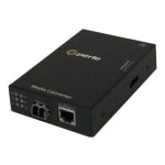 Perle S-110-S2LC80 - Fiber media converter - 100Mb LAN - 10Base-T, 100Base-TX, 100Base-ZX - RJ-45 / LC single-mode - up to 49.7 miles - 1550 nm