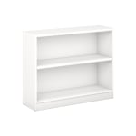 Bush Business Furniture Universal 30inH 2-Shelf Bookcase, Pure White, Standard Delivery