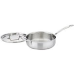 Cuisinart 5-1/2 Qt. Saute - 5.5 quart Saute, Lid - Stainless Interior, Aluminum, Stainless Steel Exterior - Dishwasher Safe - Oven Safe