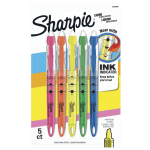 Sharpie Liquid Highlighter, Chisel Tip Highlighters, Assorted Colors, 5 Count