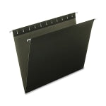 Oxford Color 1/5-Cut Hanging Folders, Letter Size, Black, Box Of 25