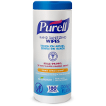 Purell Sanitizing Wipes, Fresh Citrus Scent, Pack of 100 Wipes