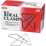 ACCO Ideal Paper Butterfly Clamp, #2 Size (Small), Box Of 50