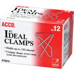 ACCO Ideal Paper Butterfly Clamp, #1 Size (Large), Box Of 12