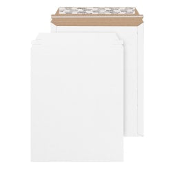 Office Depot Brand White Chipboard Photo And Document Mailer, 100% Recycled, 11in x 13 1/2in, Pack Of 24