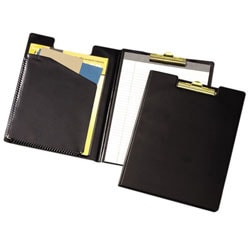 Cardinal Business Basics Clip Folder, 12 3/8in x 9 1/2in, Black