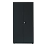 Lorell Fortress Series 18inD Steel Storage Cabinet, Fully Assembled, 5-Shelf, Black