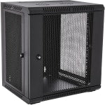 V7 12U Rack Wall Mount Vented Enclosure - For LAN Switch, Patch Panel - 12U Rack Height x 19in Rack Width x 15.35in Rack Depth - Wall Mountable - Black - Cold-rolled Steel (CRS) - 200 lb Maximum Weight Capacity