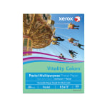 Xerox Vitality Colors Color Multi-Use Printer & Copy Paper, Green, Letter (8.5in x 11in), 500 Sheets Per Ream, 20 Lb, 30% Recycled