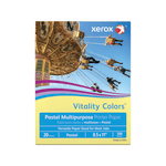 Xerox Vitality Colors Color Multi-Use Printer & Copy Paper, Yellow, Letter (8.5in x 11in), 500 Sheets Per Ream, 20 Lb, 30% Recycled