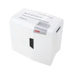 HSM shredstar S10 Strip Cut Shredder - Strip Cut - 10 Per Pass - for shredding CD, DVD, Paper - P-2 - 4.80 gal Wastebin Capacity - White