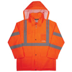 Ergodyne GloWear 8366 Lightweight Type R Class 3 High-Visibility Rain Jacket, Large, Orange