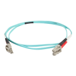 C2G 10m LC-LC 50/125 Duplex Multimode OM4 Fiber Cable - Aqua - 33ft - Patch cable - LC multi-mode (M) to LC multi-mode (M) - 3 m - fiber optic - duplex - 50 / 125 micron - OM4 - aqua