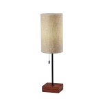 Adesso Trudy Table Lamp, 26-3/4inH, Walnut/Beige