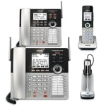 VTech CM18445 4-Line Small Business Office Phone System Bundle with 2 Desksets, 1 Handset and 1 Headset