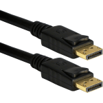 QVS 25ft DisplayPort Digital A/V Cable with Latches - 25 ft DisplayPort A/V Cable for Audio/Video Device, TV, LCD TV, Monitor - First End: 1 x 20-pin DisplayPort 1.1 Digital Audio/Video - Male