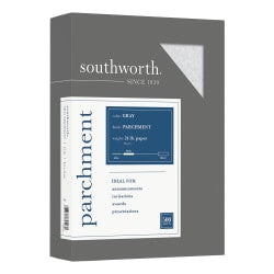 Southworth Parchment Specialty Paper, 8 1/2in x 11in, 65 Lb, Ivory, Pack Of 100