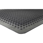 Genuine Joe Flex Step 50% Recycled Anti-Fatigue Mat, 3ft x 5ft, Black