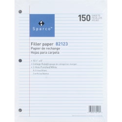 Sparco Standard Filler Paper, 8in x 10 1/2in, 16 Lb, White, Ream Of 200 Sheets