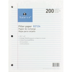 Sparco Standard Filler Paper, 8in x 10 1/2in, 16 Lb, White, Ream Of 150 Sheets