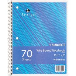 Office Depot Brand Stellar Poly Notebook, 8-1/2in x 11in, 1 Subject, College Ruled, 100 Sheet, Red