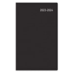 2023-2024 Office Depot Brand Weekly Academic Planner, 4in x 6-3/8in, 30% Recycled, Black, July 2023 to June 2024