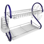 Better Chef DR-165R 2-Tier Chrome-Plated Dish Rack, 16in, Blue