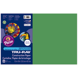 Tru-Ray Construction Paper, 50% Recycled, 9in x 12in, Holiday Red, Pack Of 50