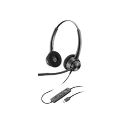 Poly EncorePro 320 Headset - Microsoft Teams Certification - Mono - USB Type C - Wired - 32 Ohm - 50 Hz - 8 kHz - On-ear - Monaural - Ear-cup - Noise Cancelling, Uni-directional Microphone - Noise Canceling