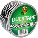 Duck Brand Brand Printed Design Color Duct Tape - 10 yd Length x 1.88in Width - For Repairing, Color Coding - 1 / Roll - Zebra