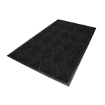 M+A Matting Waterhog Max Diamond Classic Floor Mat, 3ftH x 5ftW, Black Smoke