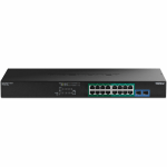 TRENDnet TPE-BG182g, 18-Port Gigabit 470W PoE++ Switch with 8 x 95W PoE++ Ports, 8 x 30W PoE+ Ports, 2 Gigabit SFP Slots,470W PoE Budget, 1U 19in Rack Mountable - 18 Ports - 2 Layer Supported - Modular - 440 W PoE Budge