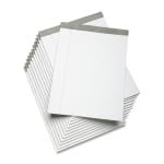 SKILCRAFT Linen Top Writing Pads, 8 1/2in x 11in, White, Pack Of 12 (AbilityOne 7530-01-447-1353)