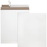 Quality Park Sturdy Fiberboard Photo Mailers - Board - 6in Width x 8in Length - Self-sealing - Fiberboard - 25 / Box - White